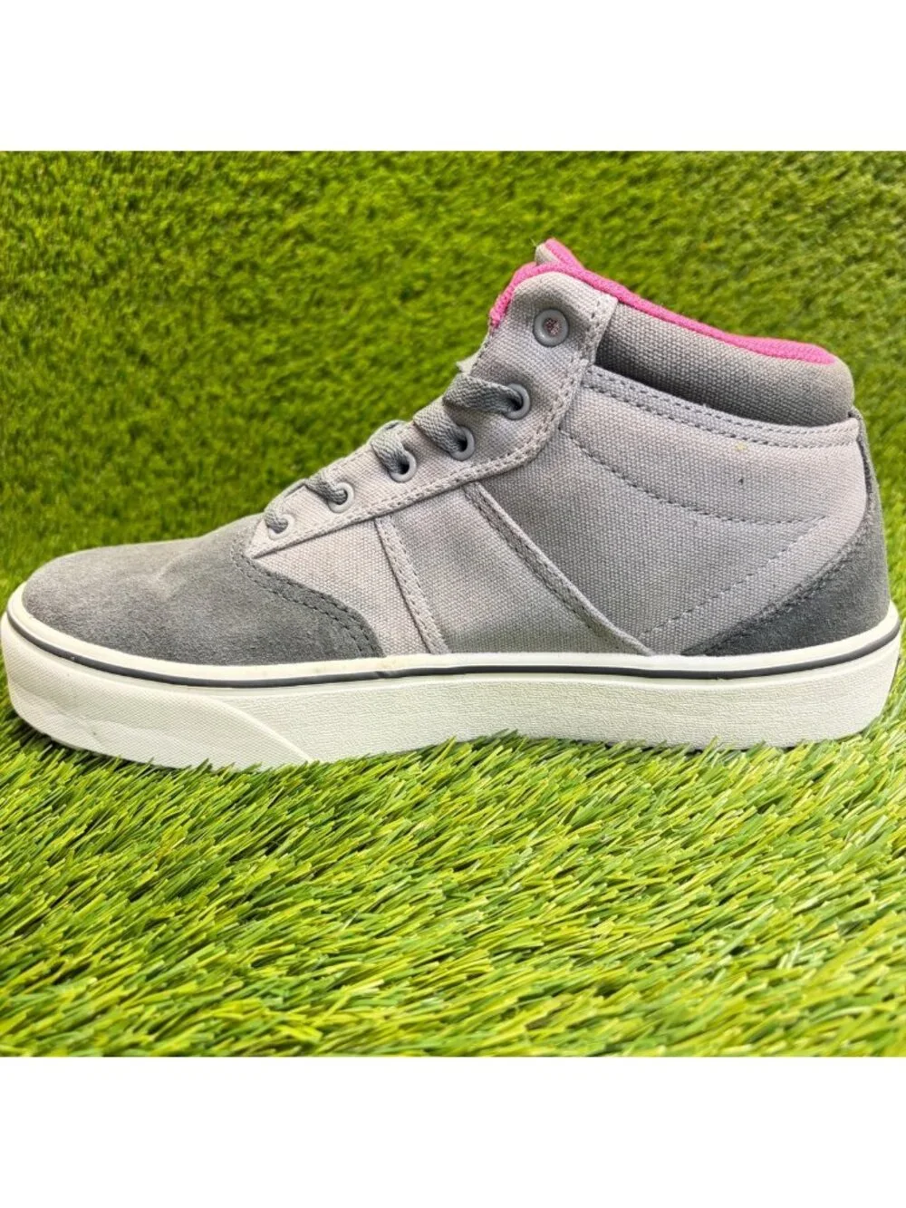 Airwalk Venice Mid Womens Size 8.5 Gray Pink Composite Toe Safety Work Boots